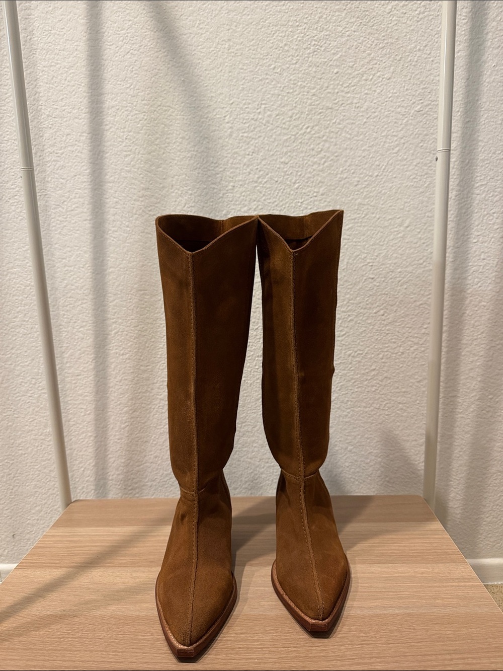 Free People Brown Suede Over-the-Knee Pointed Boots